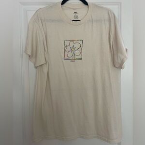 Obey Cream Short-Sleeve Tee with Floral Square Graphic